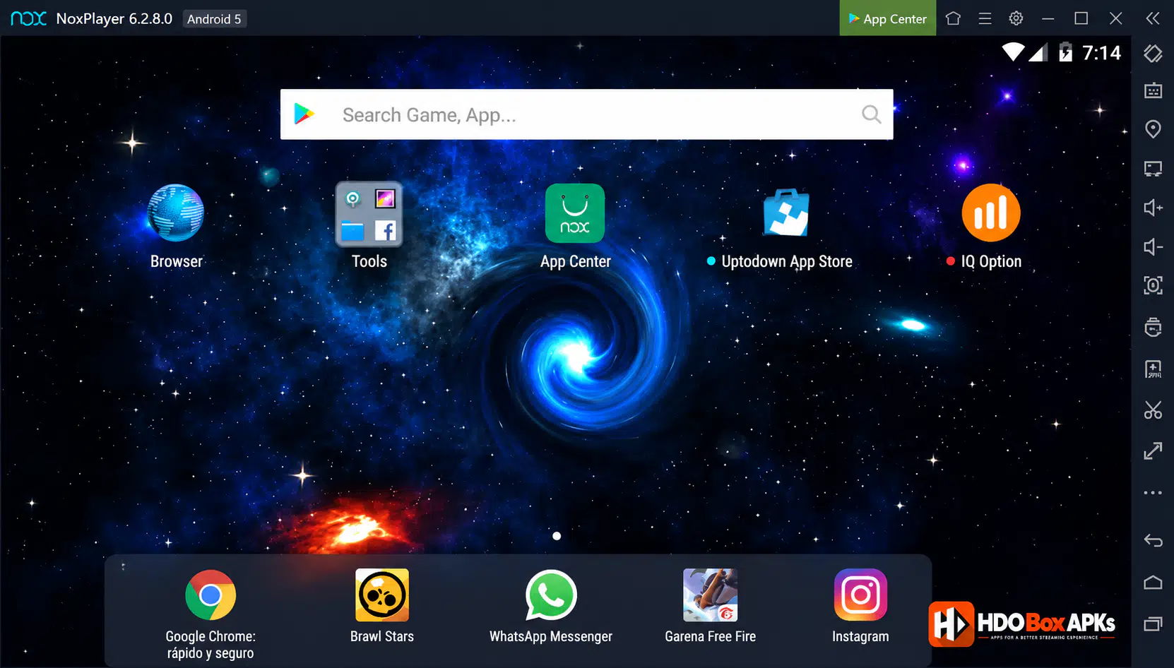 NoxPlayer Android Emulator Running HDO Box on Windows PC