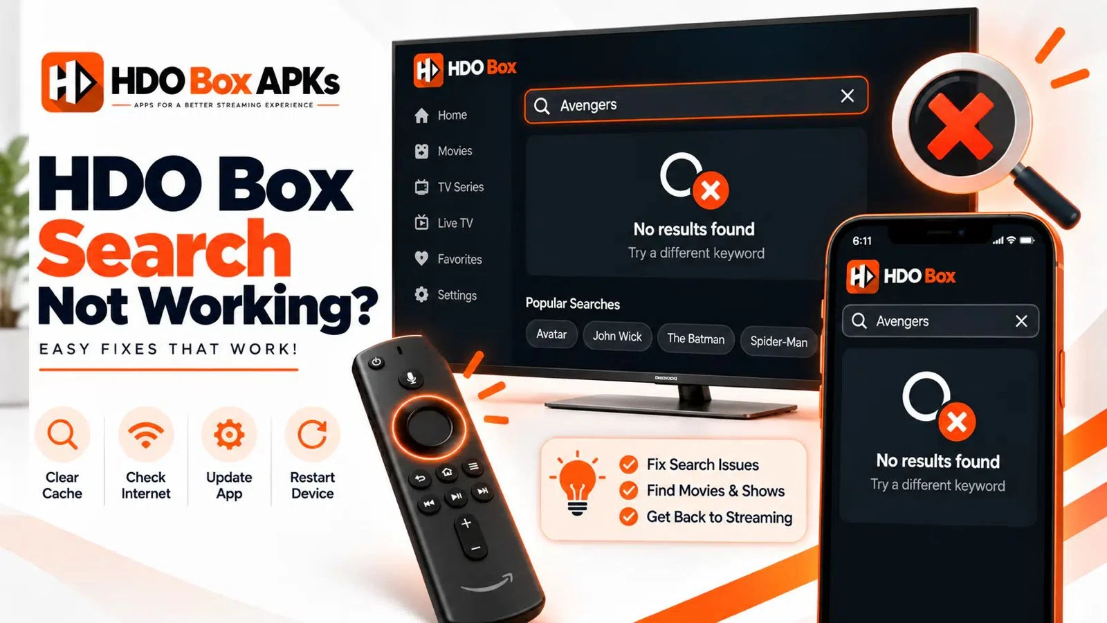 How to Fix HDO Box Search Not Working on Firestick & Android TV